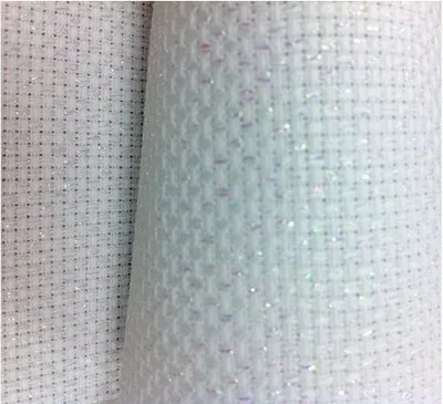 14CT metallc aida Your Best Choice Cross Stitch Fabric Quality Aida Cloth White/Black/Red 50X50cm | Дом и сад
