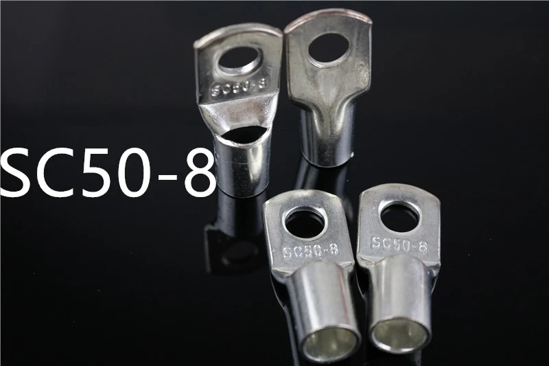 10/25/50/100PCS Bolt Hole Tinned Copper Cable Lugs Battery Terminals