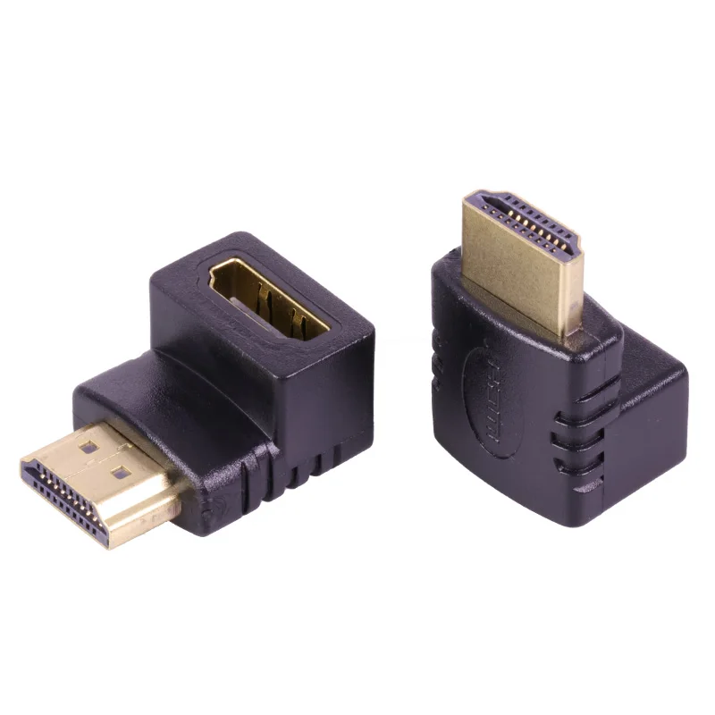 Переходник HDMI Папа мама 100 шт. удлинитель кабеля с углом 90 градусов для HDTV Hdmi
