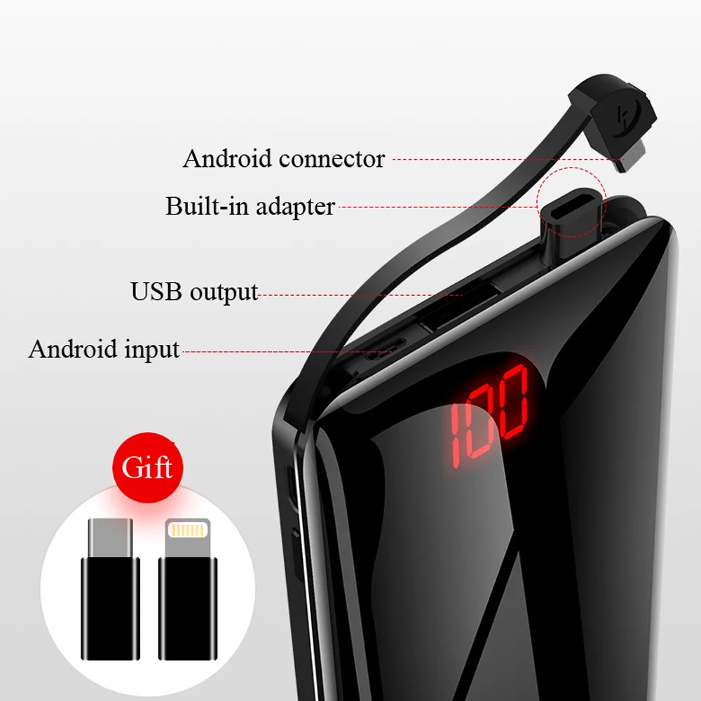 Tollcuudda 10000 мАч запасные аккумуляторы для телефонов быстро 2 Usb зарядка сокровище Mi