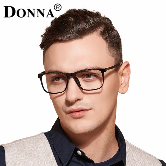 Donna TR90 Men Glasses Frame Vintage Optical Myopia Designer Clear