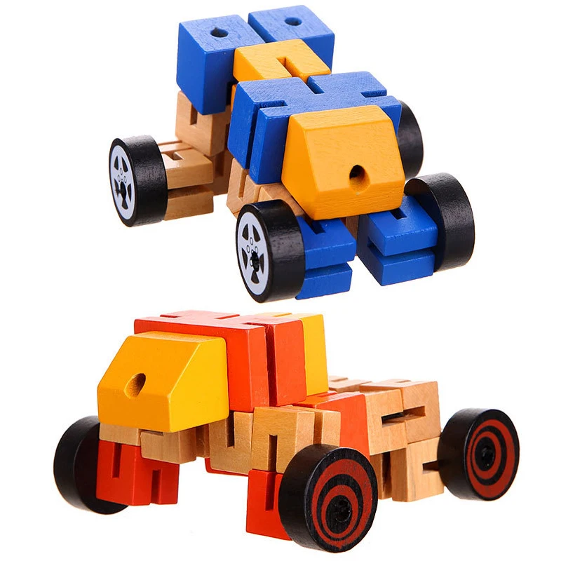 Пазлы для детей многофункциональный деревянный Autobot Рука играть игрушка модель робот-трансформер Строительный Блок Детские подарки игрушки