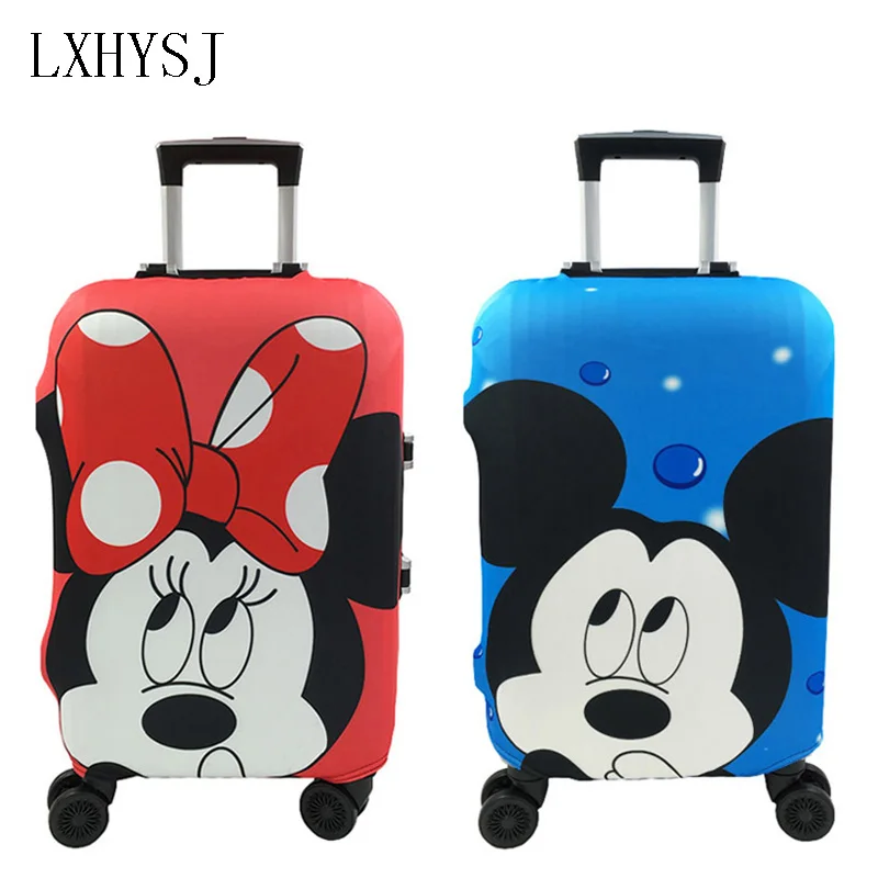 Minnie and Mickey Couples Set Pattern Travel Suitcase Cover 19-32 Inch Cart Elastic Dust Cover Travel Accessories