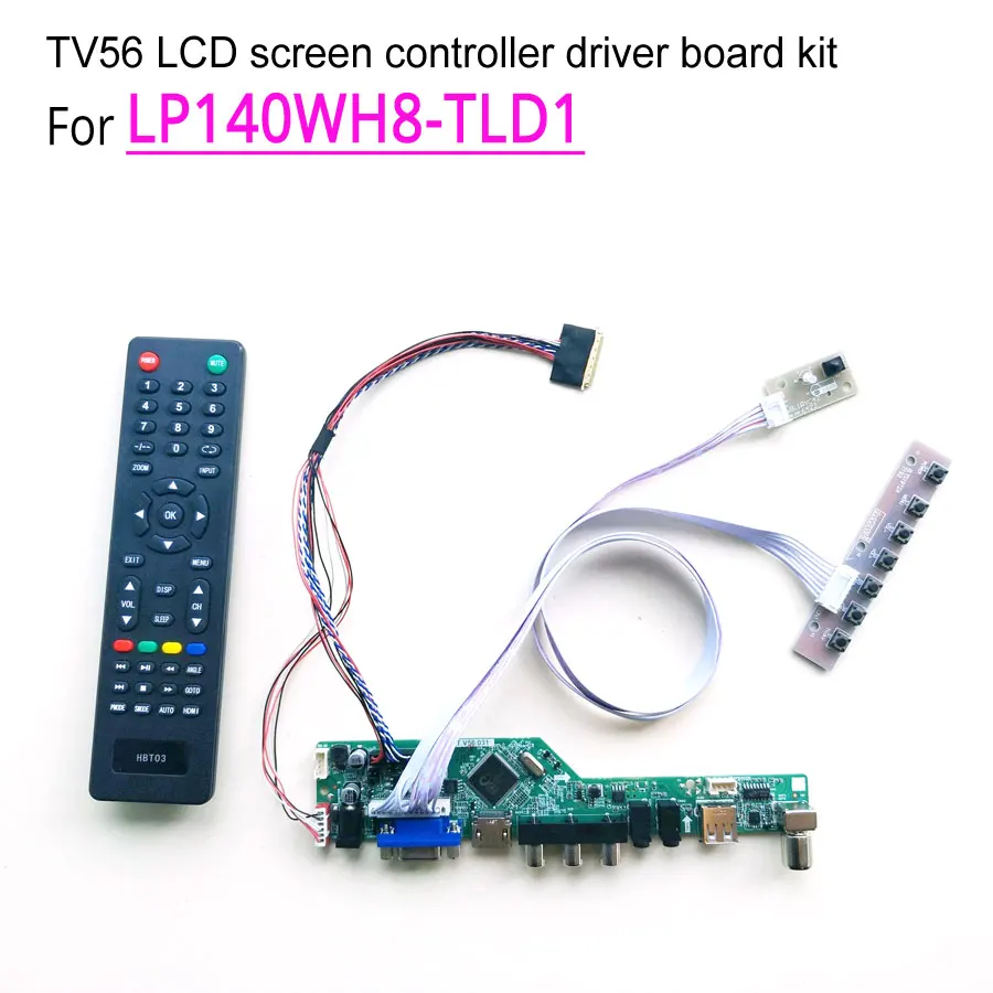 For LP140WH8 TLD1 14 60Hz LVDS 1366 768 laptop LCD screen 40 pin WLED HDMI VGA