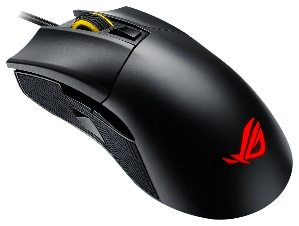 Проводная оптическая игровая мышь ASUS ROG Gladius II Aura Sync USB с кнопкой поиска DPI (12000 DPI)