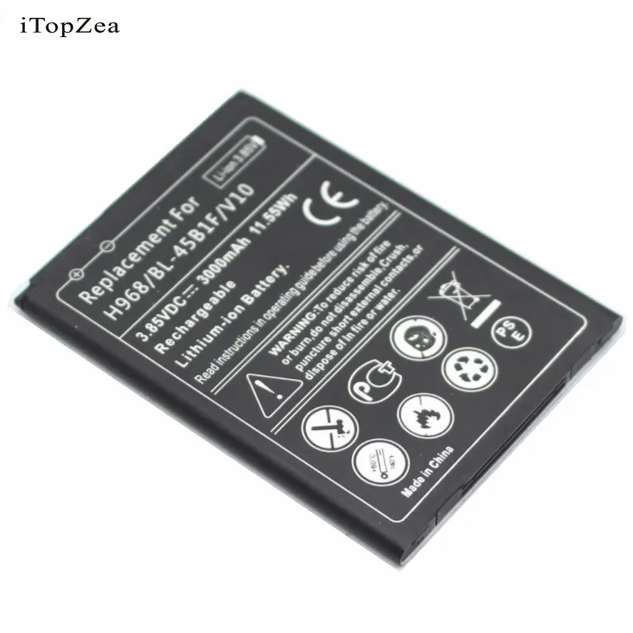 ITopZea 3x3000mAh BL-45B1F 교체 배터리 + 범용 USB 벽 충전기 LG V10 H968 H961N H900 H901 VS990 F600 F600L