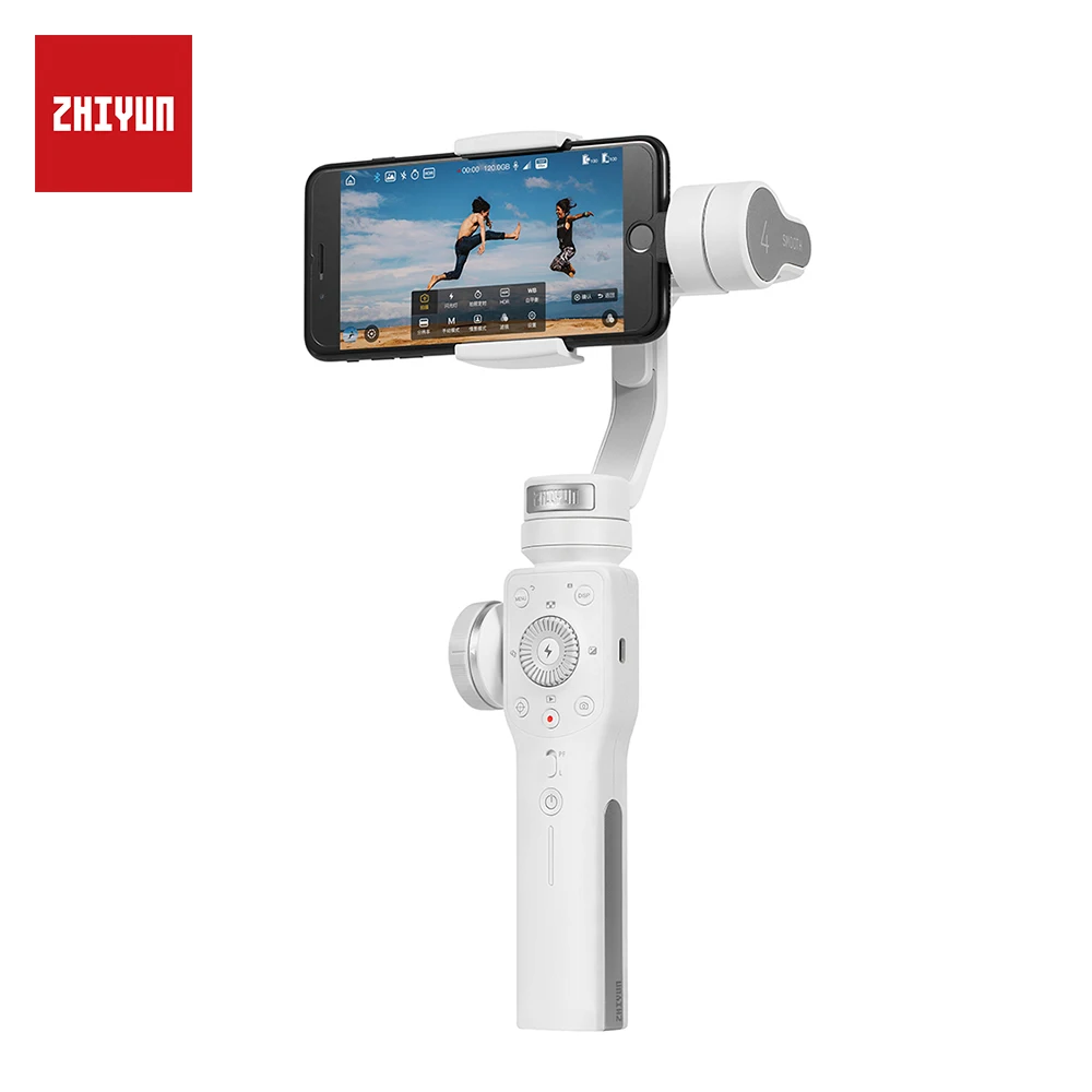 ZHIYUN Smooth 4 Официальный 3-осевой карданный стабилизатор для IPhone X 8 Gopro Hero 5 SJCAM SJ7 спортивной экшн-камеры Xiaomi Yi 4k экшн Камера