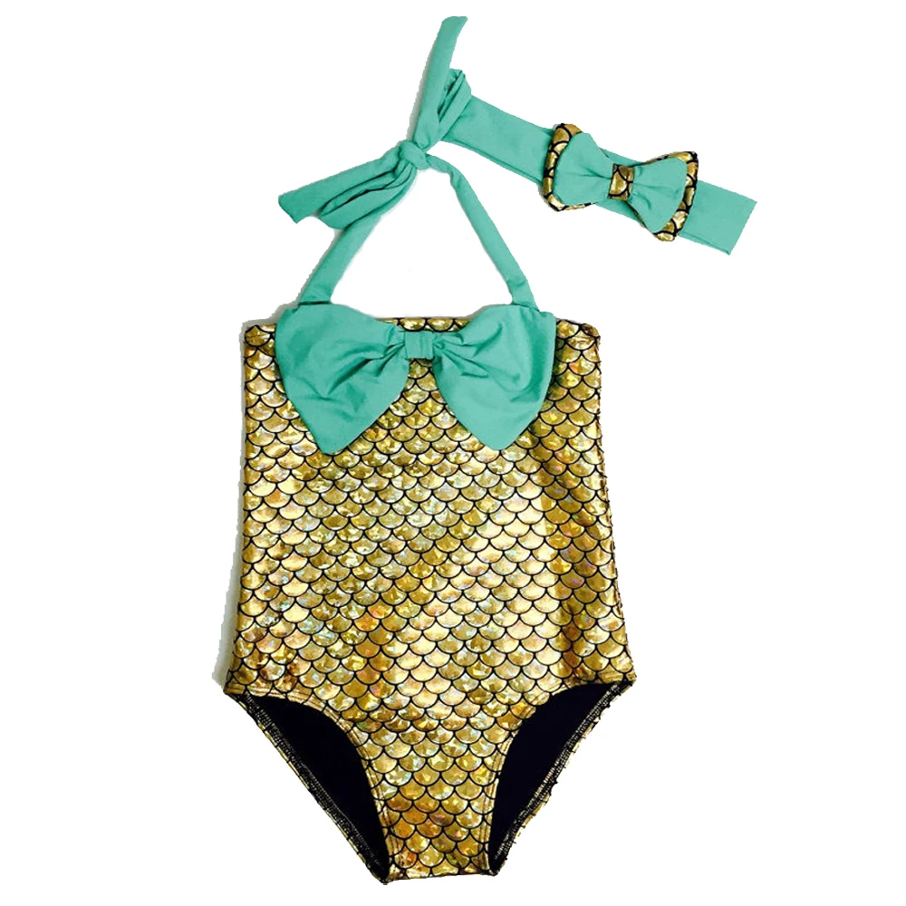 Набор бикини Русалка для маленьких девочек одежда для купания купальник костюм 2-7T