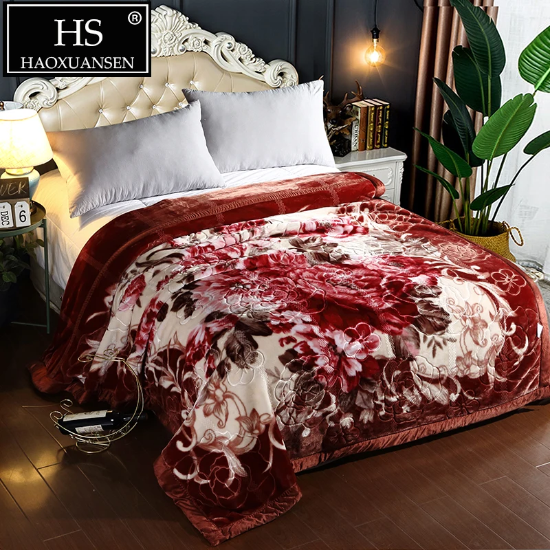 Luxe 3 Kg Super Zachte Dubbele Laag Raschel Deken Bloem Patroon Sofa Reliëf Dekens Voor Volwassen Winter Warme Dikke Bed cover Luxe 3 Kg Super Zachte Dubbele Laag Raschel Deken Bloem Patroon Sofa Reliëf Dekens Voor Volwassen Winter Warme Dikke Bed cover