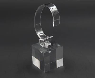 

Lot of 5pcs Acrylic Watch Display Holder Fashion Circle Watch Stand Showcase Clear Acrylic Display Rack
