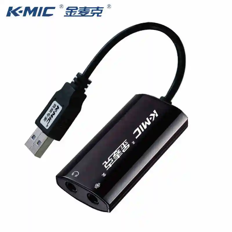 

Updated version K-Mic KM720 notebook desktop computer USB external sound card independent for music voice chat and movies