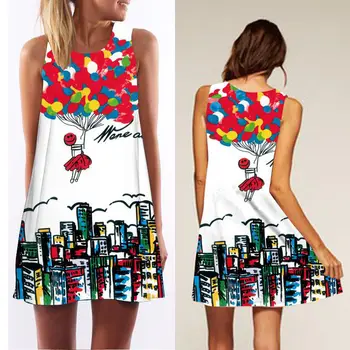 

Dresses Summer Women Clothing Sexy Beautiful Flower Sleeveless Mini Beach Casual Party Short Quality Dress Fashion Lady 2016