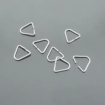 

(18706)15g,about 40pcs 10x10MM Imitation Rhodium Iron Triangle Charms Clasps Diy Jewelry Findings Accessories Wholesale
