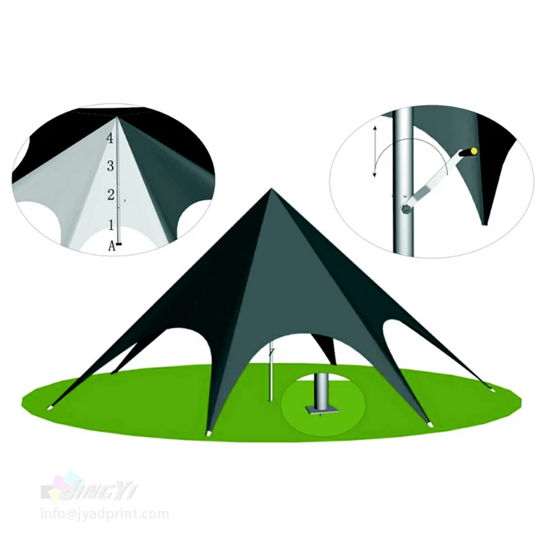 Высокое качество открытый тени для мероприятий патио белый 10 м палатка со звездами