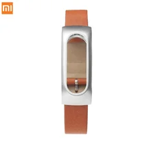 Оформление Оригинал Сяо Mi band 1 Пояса из натуральной кожи Напульсники ремень Пояса из натуральной кожи Нержавеющая сталь Браслет замена