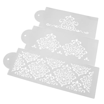

Lace Flower Cake Stencil Template Pastry Fondant Decorating Side Mold Cake Decorating Mold Pastry Baking Tools