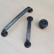 96mm 128mm Retro distress furniture handles antique tin dresser kitchen cabinet door handles 5 vintage silver