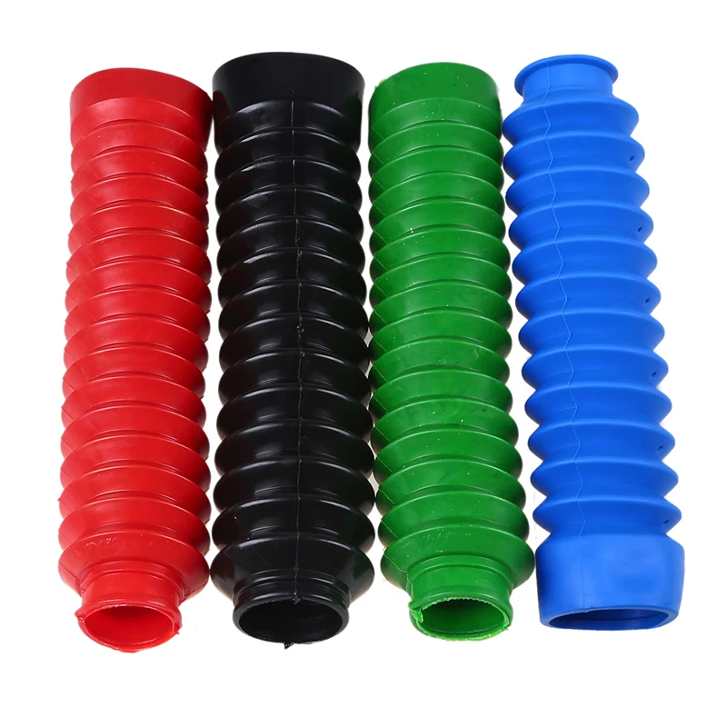 1Pair Black Universal Motorcycle Shock Absorber Gaiters Gators Boots Black Shock Boot For Harley