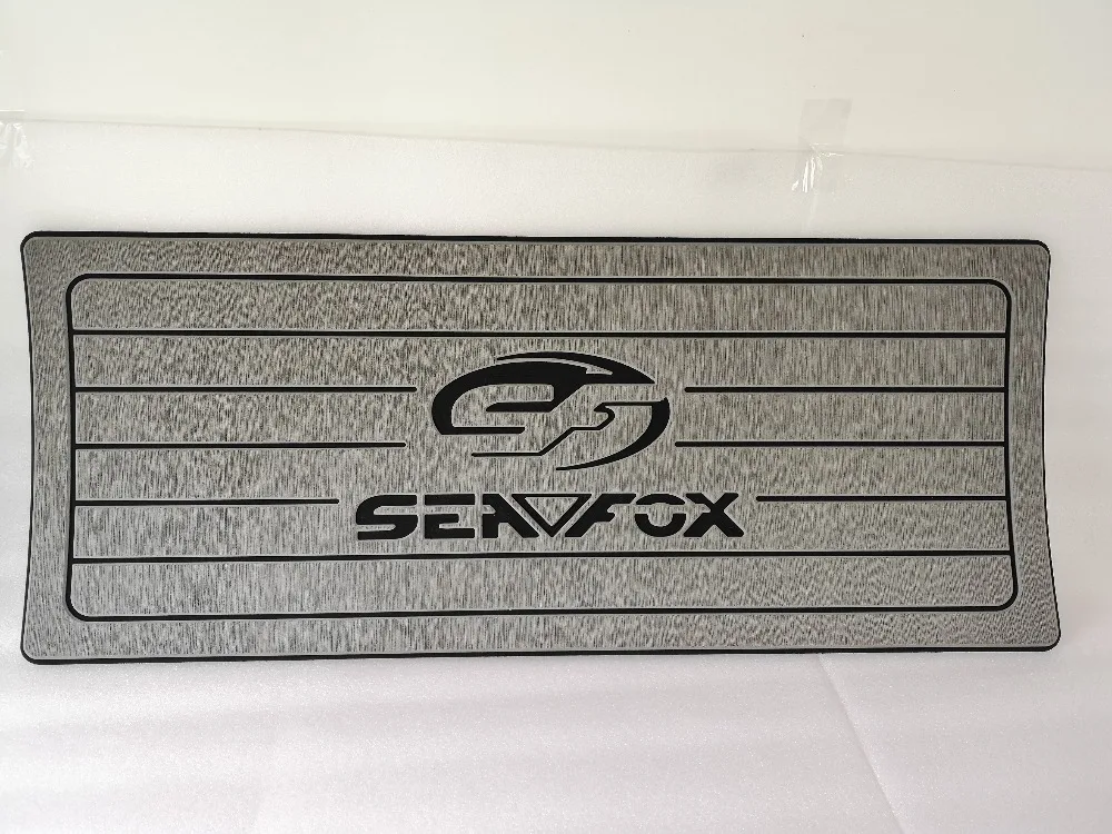 Boat Helm Station Pad EVA Grey Teak Decking with SEAFOX Logo406*991*8mm