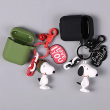 Cute Dog Silicone Case for Apple Airpods Bluetooth Wireless Earphone Accessories Headset Headphone Protective Cover Bag silicone case for apple airpods accessories protective cover cute bag wireless bluetooth cover mickey diy case with rope hook up