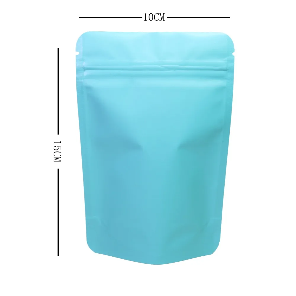 Матовая белая упаковка 10x15 см 4 дюйма x 6 дюймов Сумка Для Хранения Алюминиевая фольга стоит вверх упаковочные мешки кофе мешок для упаковки