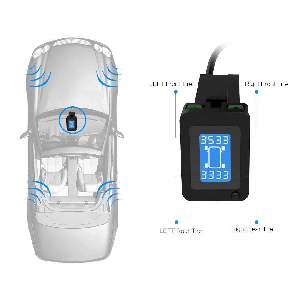 Carchet TPMS автомобильных шин Давление мониторинга Системы Авто диагностический инструмент шин сигнализации Интеллектуальные Системы 4