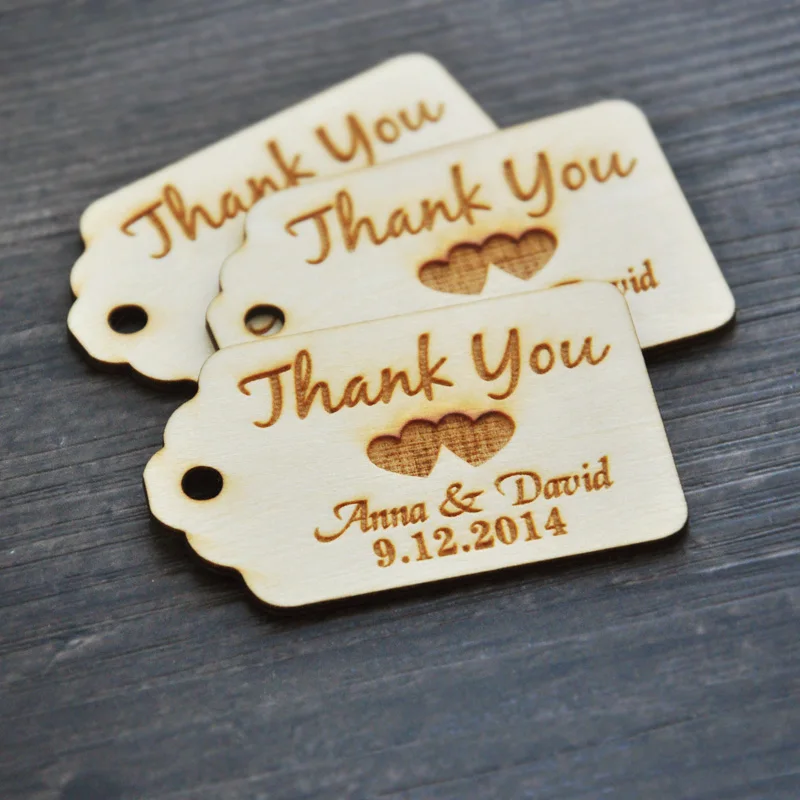 Персонализированные Бирки для свадебных подарков деревянные бирки с