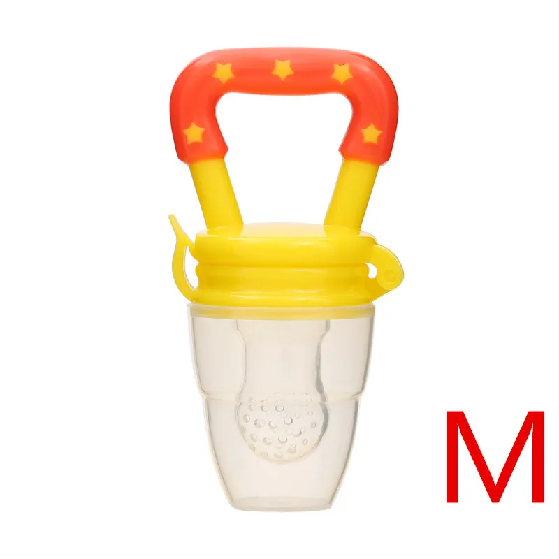 yellowM Детская соска для свежего питания, соска для кормления детей, соска для кормления фруктов, безопасные соска, бутылочки - Цвет: yellowM