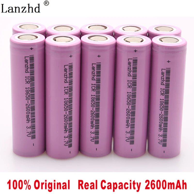

10pcs/lot 100% Original 18650 3.7V 2600mAh For Samsung 18650 26F Rechargeable Li-ion Battery Real Capacity ICR18650 Batteries