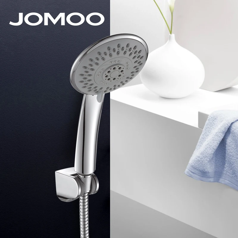 JOMOO Bathroom 5 inch Big faceplate 5 Modes Shower Head ABS Wall Holder