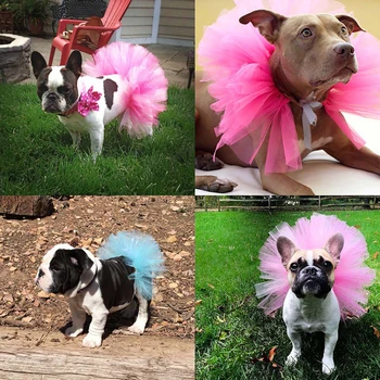 

NEW Summer Dog Tutu Skirt Princess Pet Cat Dress Soft Tulle Cosplay Bulldog Dress for Small Pet S M L 5 Color DROPSHIPPING