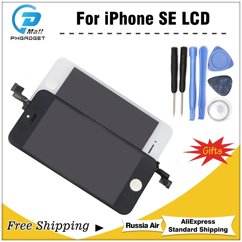 

1PCS AAA Quality 100% Test LCD For iphone SE Display with Touch Screen Digitizer Full Assembly replacement Black White