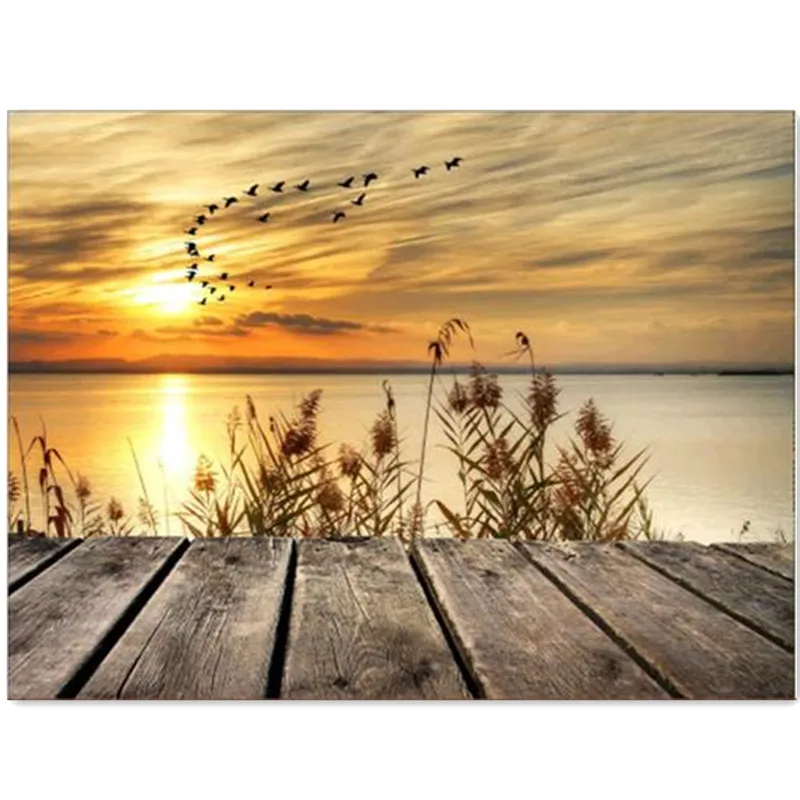 

100% Full 5D Diy Daimond Painting 3D Diamond Painting Full Round Rhinestones Diamant Painting Embroidery "Landscape Sea Sunset"