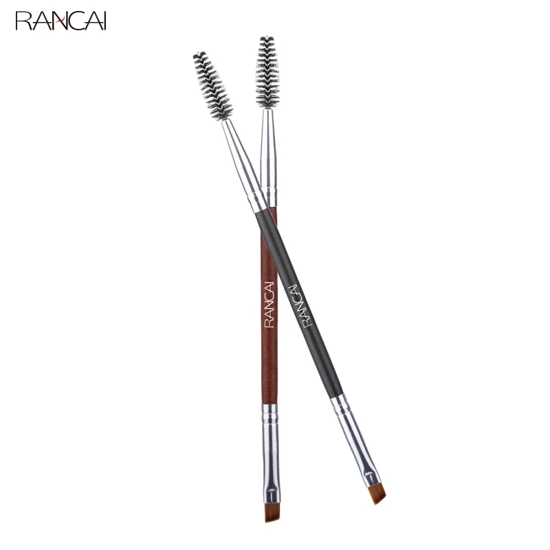 RANCAI Duo кисть для бровей угловая расческа Профессиональные Косметические кисти