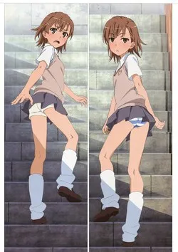 

Free Shipping New Japanese Anime hugging pillow case (Peach Skin Misaka Mikoto Toaru Kagaku no Railgun