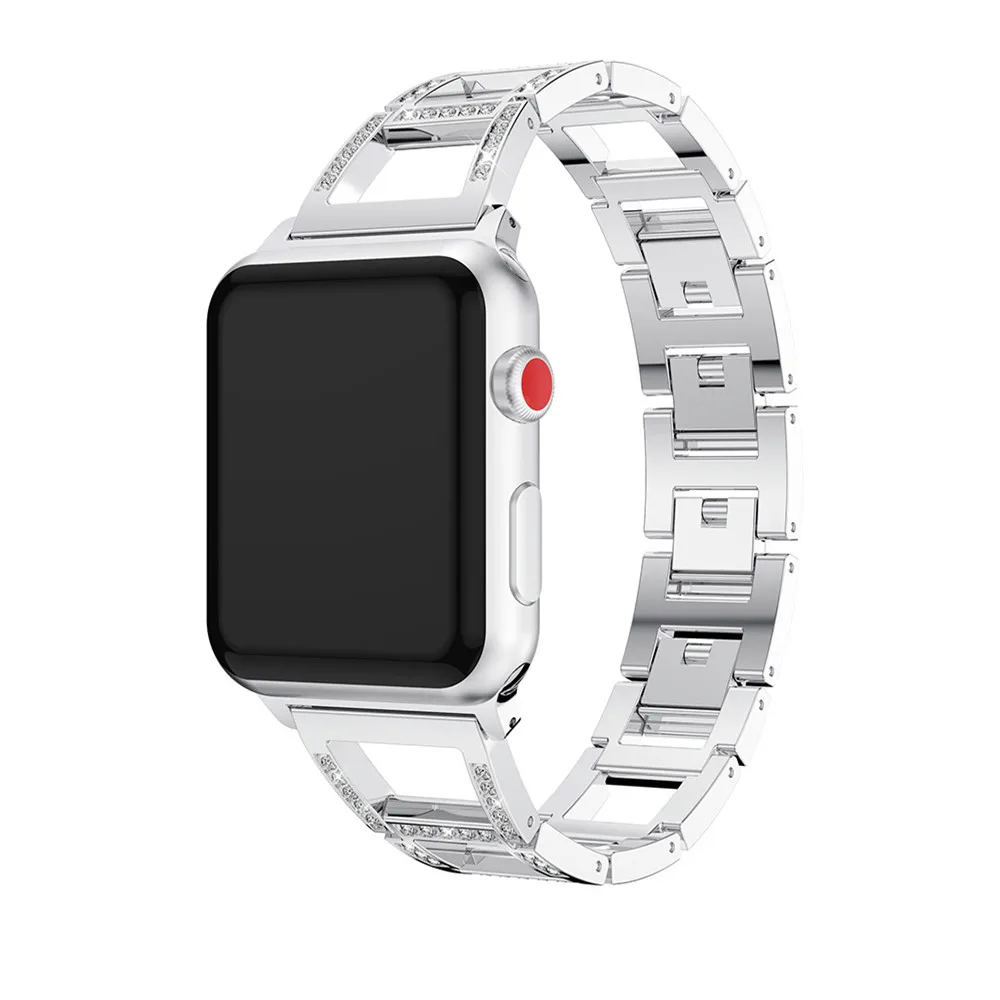 Модные рифленая нержавеющая сталь часы ремешок для Apple watch 38 мм/42 мм iwatch серии 4 3 2 1 сменный Браслет полосы