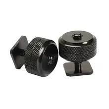 2 PCS 1/4 de Polegada Tripé Parafuso Para Flash Da Câmera Hot Shoe Adaptador de Montagem Suporte de Montagem Photo Studio Acessórios