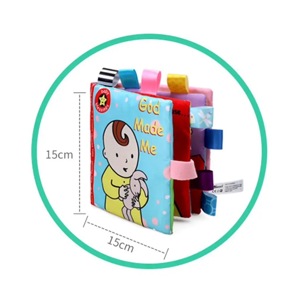 Детские Ранние обучающие игрушки бог Made Me узор этикетка Baby тканевая книга