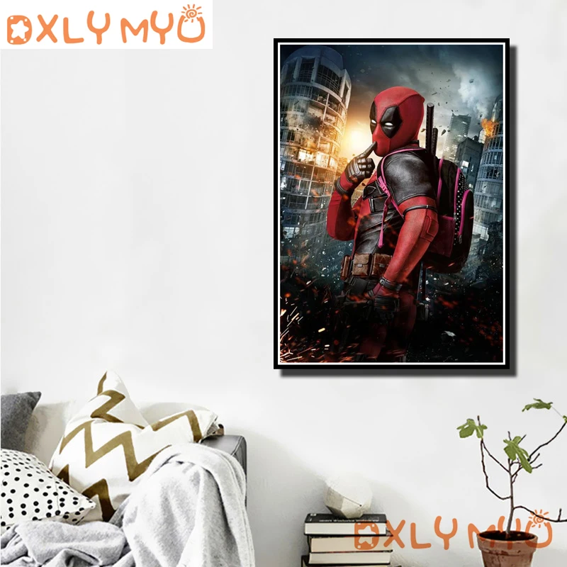 

Full Square Drill 5D DIY Diamond Painting Deadpool Wade Wilson Art Picture Diamond Embroidery Cross Stitch 5D Home Decor Gift
