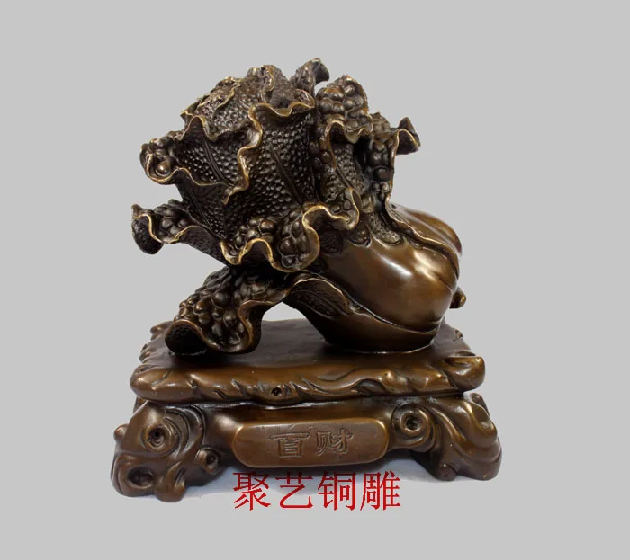 

Bronze sculpture, copper chinese cabbage lucky decoration one hundred financial Bronze crafts Bronze statue copper