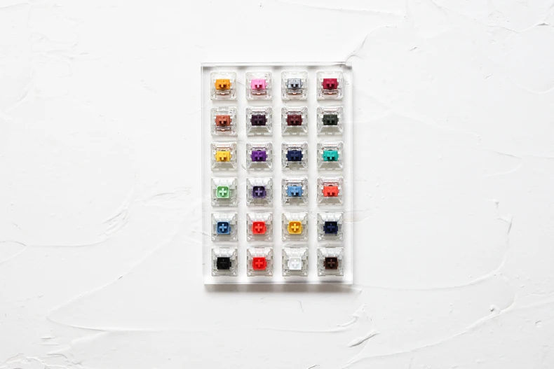 Interruptores do Testador com Base Teclas em Branco para Teclado Interruptor de 24 Acrílica Mecânico Kailh Caixa Pesado Pro Roxo Laranja Amarelo Dourado - Imagem 4
