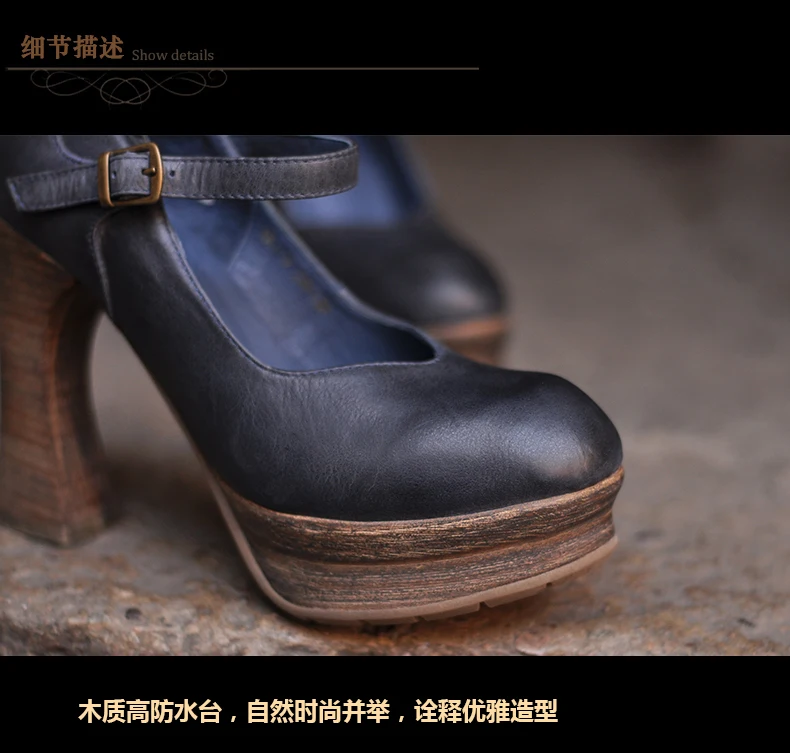 Artmu/модные женские туфли-лодочки кожаные туфли-лодочки ручной работы деловая обувь из натуральной кожи на высоком каблуке удобные женские туфли-лодочки с пряжкой