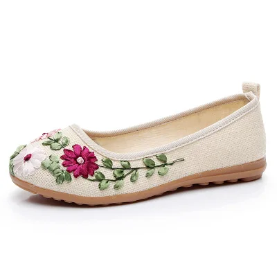 b Marlisasa Zapatos De Mujer/женские цветочный ретро-Рисунок, слипоны на плоской подошве, удобная женская обувь с круглым носком, женская обувь на плоской подошве, F2187 - Color: b