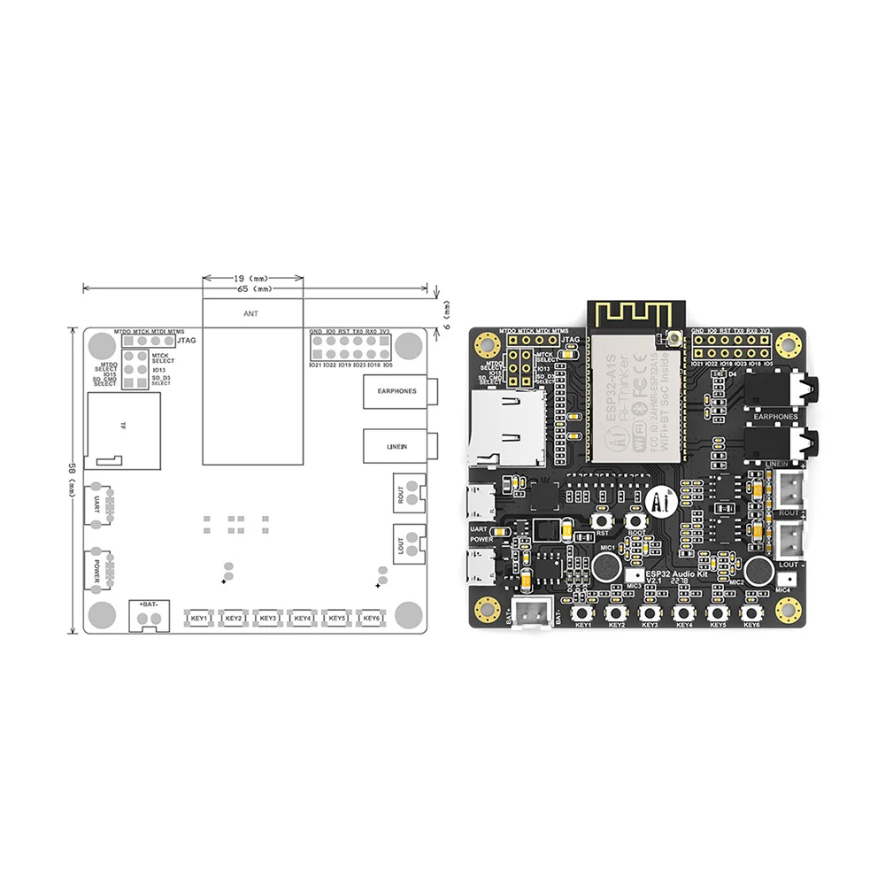 ESP32-Aduio-Kit Wi-Fi+ Bluetooth модуль ESP32 серийный к WiFi ESP32-Aduio-Kit аудио макетная плата