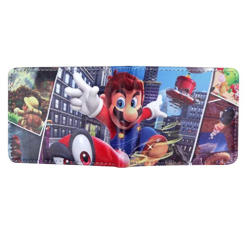 Горячая продуктов Классические Игры Супер Марио bros кошельки и кошельки мультяшный персонаж держатель кредитной карты короткий кошелек