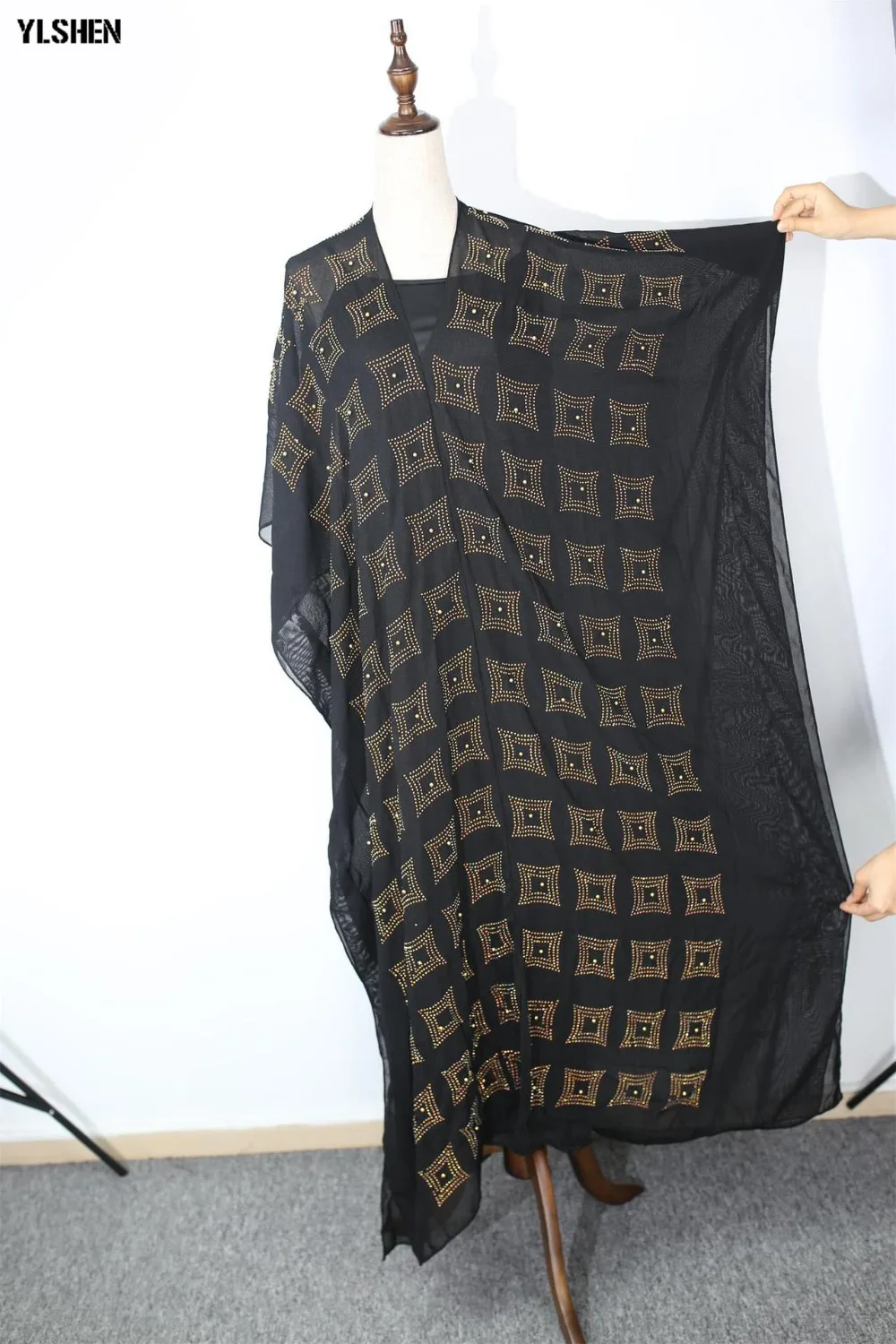 New style African Dresses for Women Dashiki Diamond African Clothes Bazin Rich Abaya Dubai Kaftan Ropa Mujer Muslim Africa Dress 02