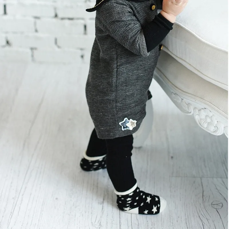 Детские зимние носки с нескользящей подошвой для малышей толстые детей - Фото №1