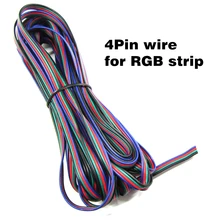 30 м 4 Pin 22awg кабель RGB, 4pin ПВХ Луженая Медь утепленная Удлинительный провод для 5050 RGB Светодиодные ленты
