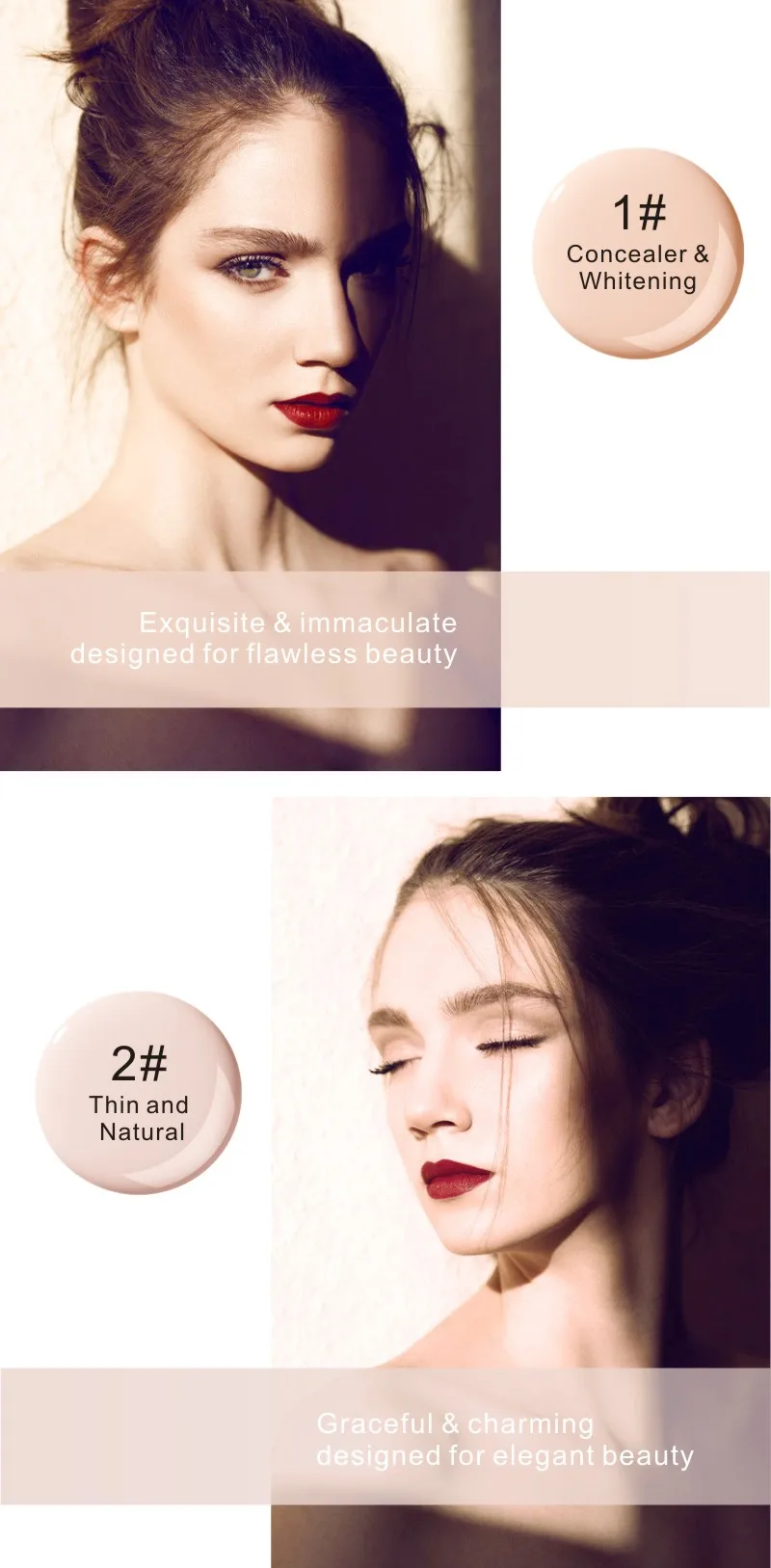 FRANCE HENLICS Multi-Effect Metal Air Cushion BC Cream Moisturizer Concealer Magic Flawless Natural Whitening Cream (10)