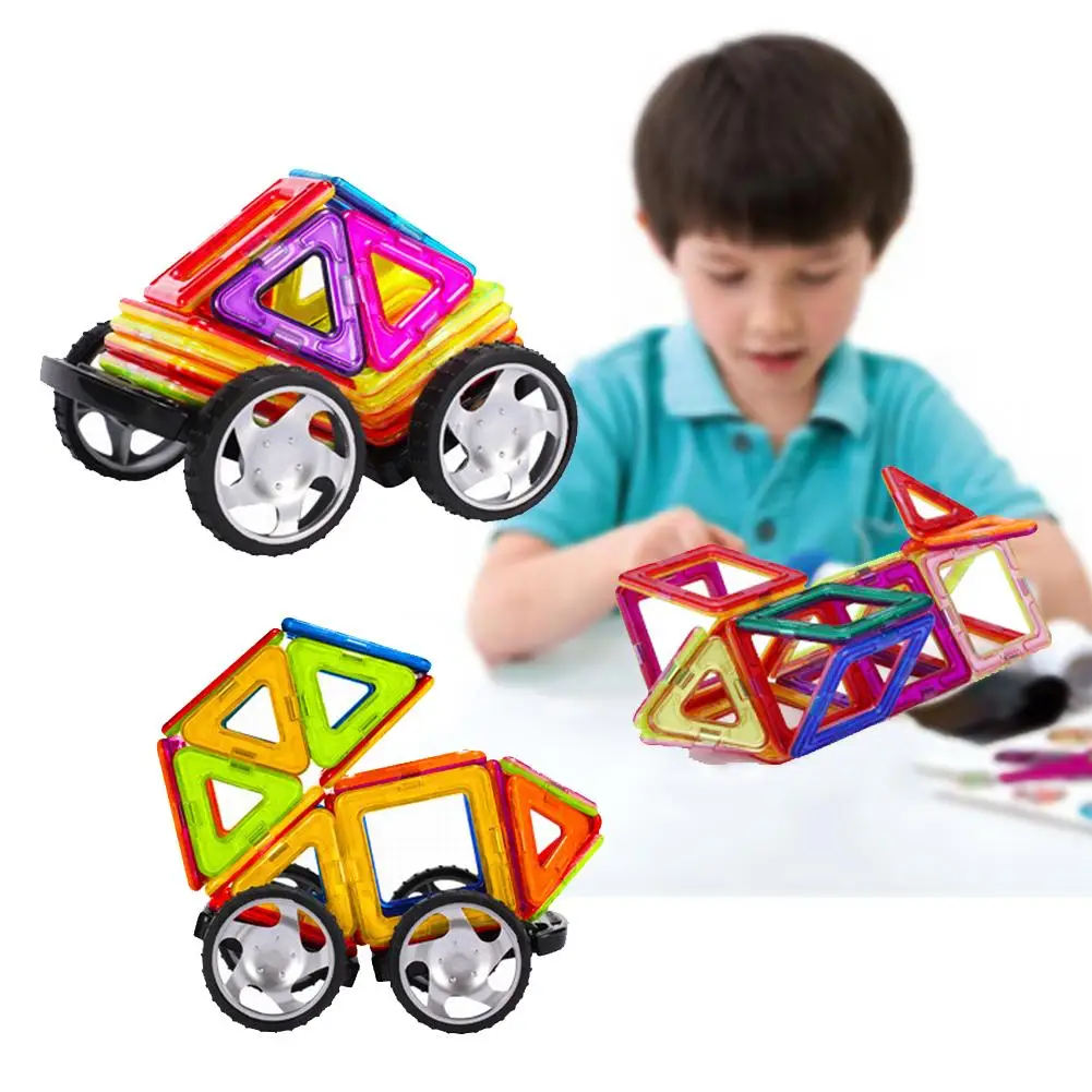 

64 Pieces Magnetic Designer Construction Set Model Car & Building Toy Magnets Magnetic Blocks Educational Toys For Children